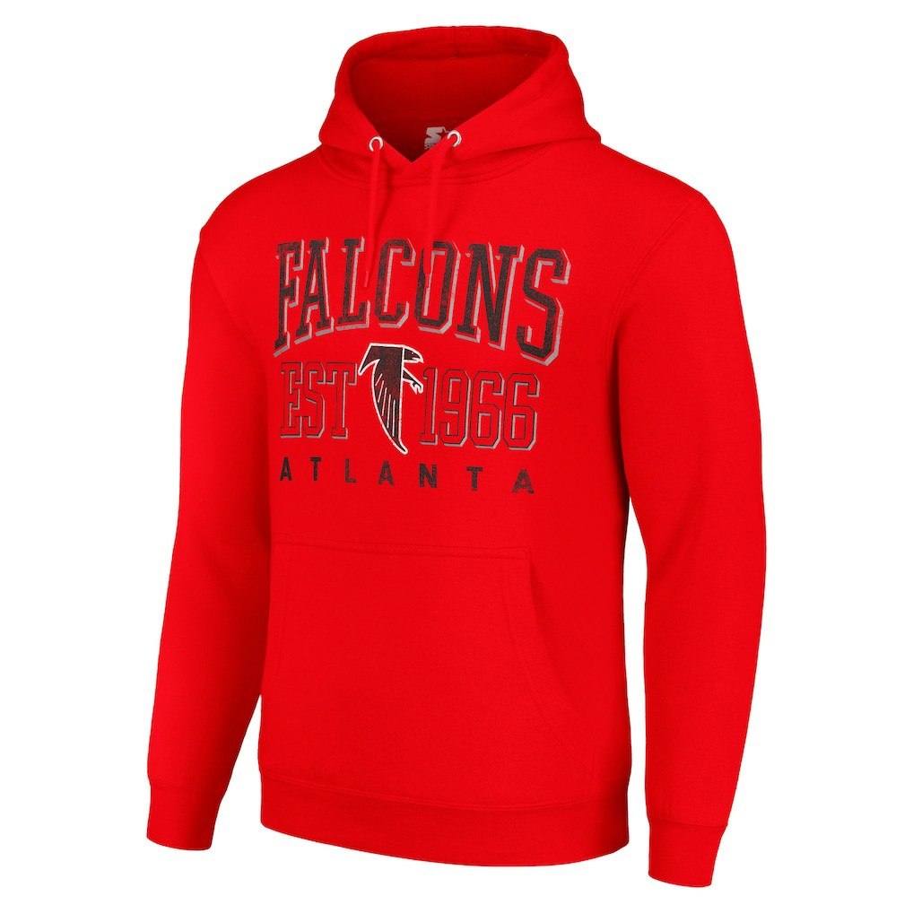 Atlanta Falcons Starter Unisex Throwback Logo Pullover Hoodie - Red online