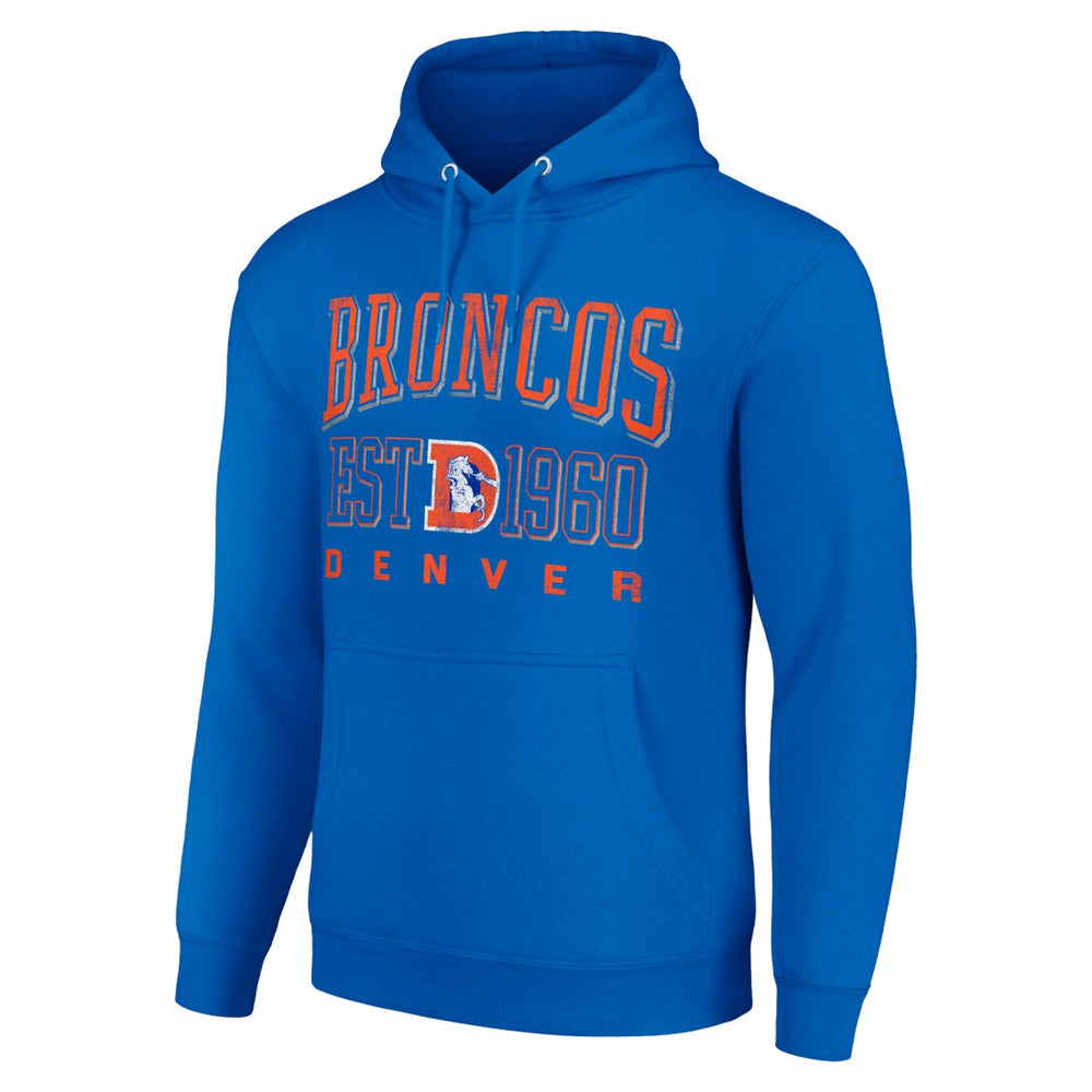 Denver Broncos Starter Unisex Throwback Logo Pullover Hoodie - Royal on sale