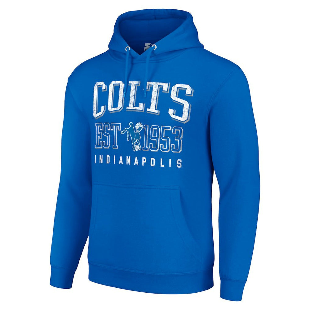 Indianapolis Colts Starter Unisex Throwback Logo Pullover Hoodie - Royal online