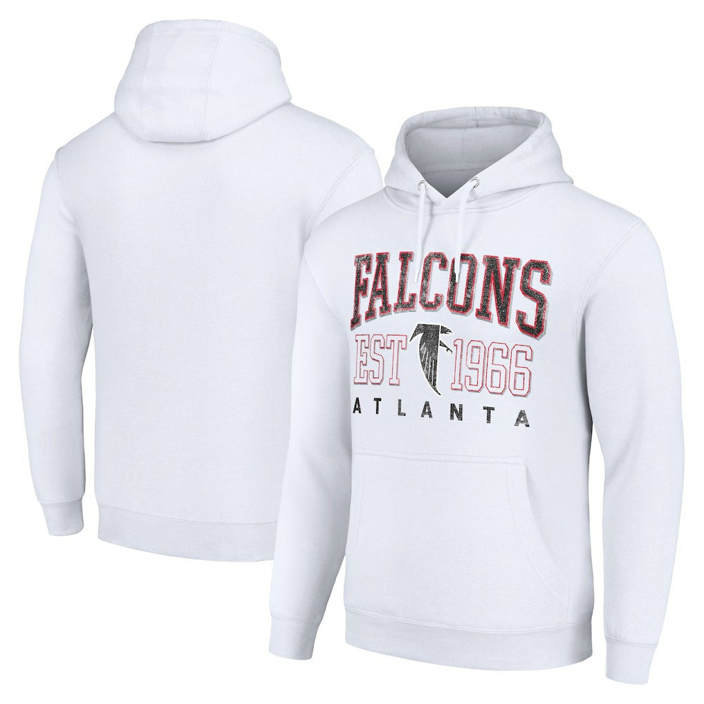 Atlanta Falcons Starter Unisex Throwback Logo Pullover Hoodie - White for sale