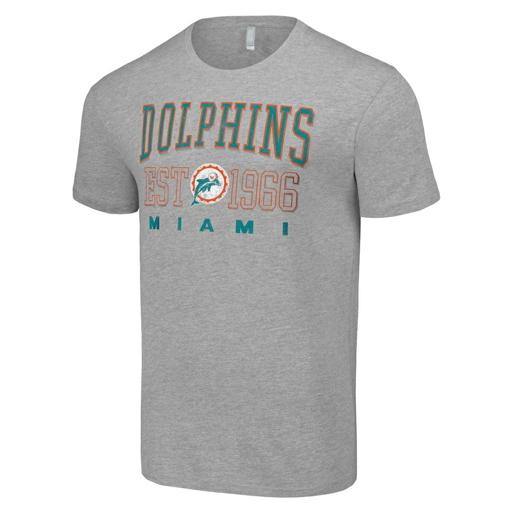 Miami Dolphins Starter Throwback Logo T-Shirt - Heather Gray on sale
