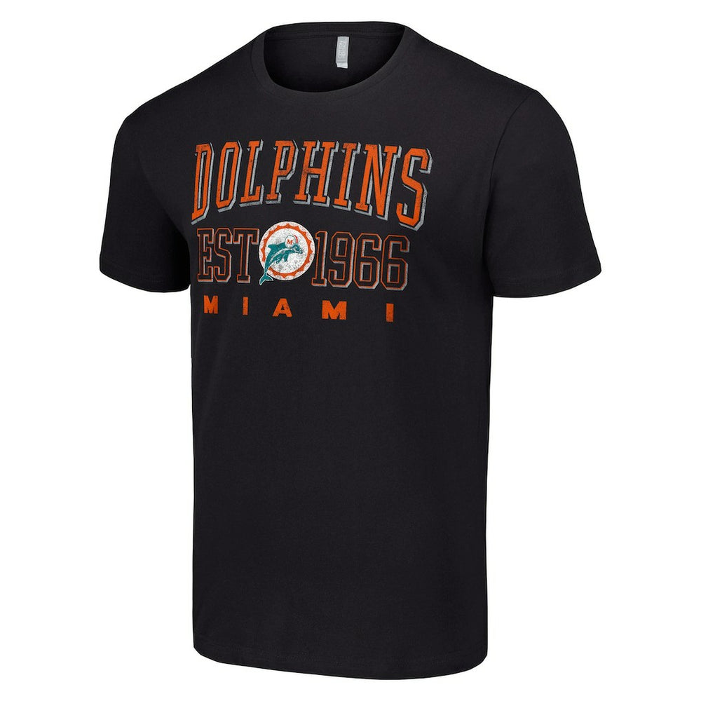 Miami Dolphins Starter Throwback Logo T-Shirt - Black discount