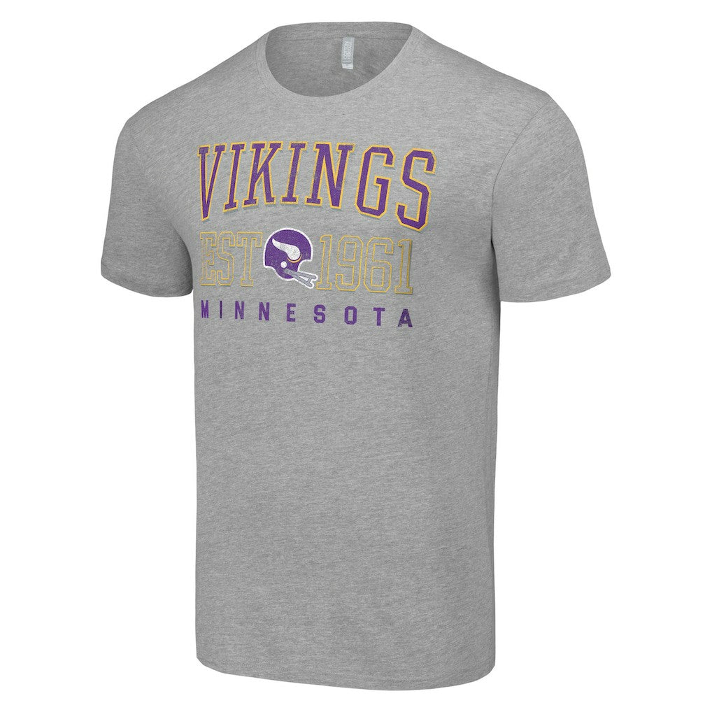 Minnesota Vikings Starter Throwback Logo T-Shirt - Heather Gray cheap