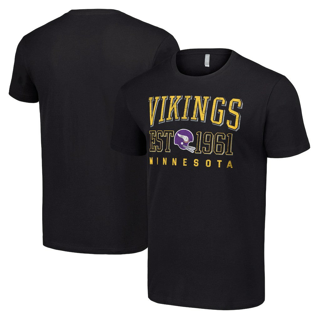 Minnesota Vikings Starter Throwback Logo T-Shirt - Black on sale