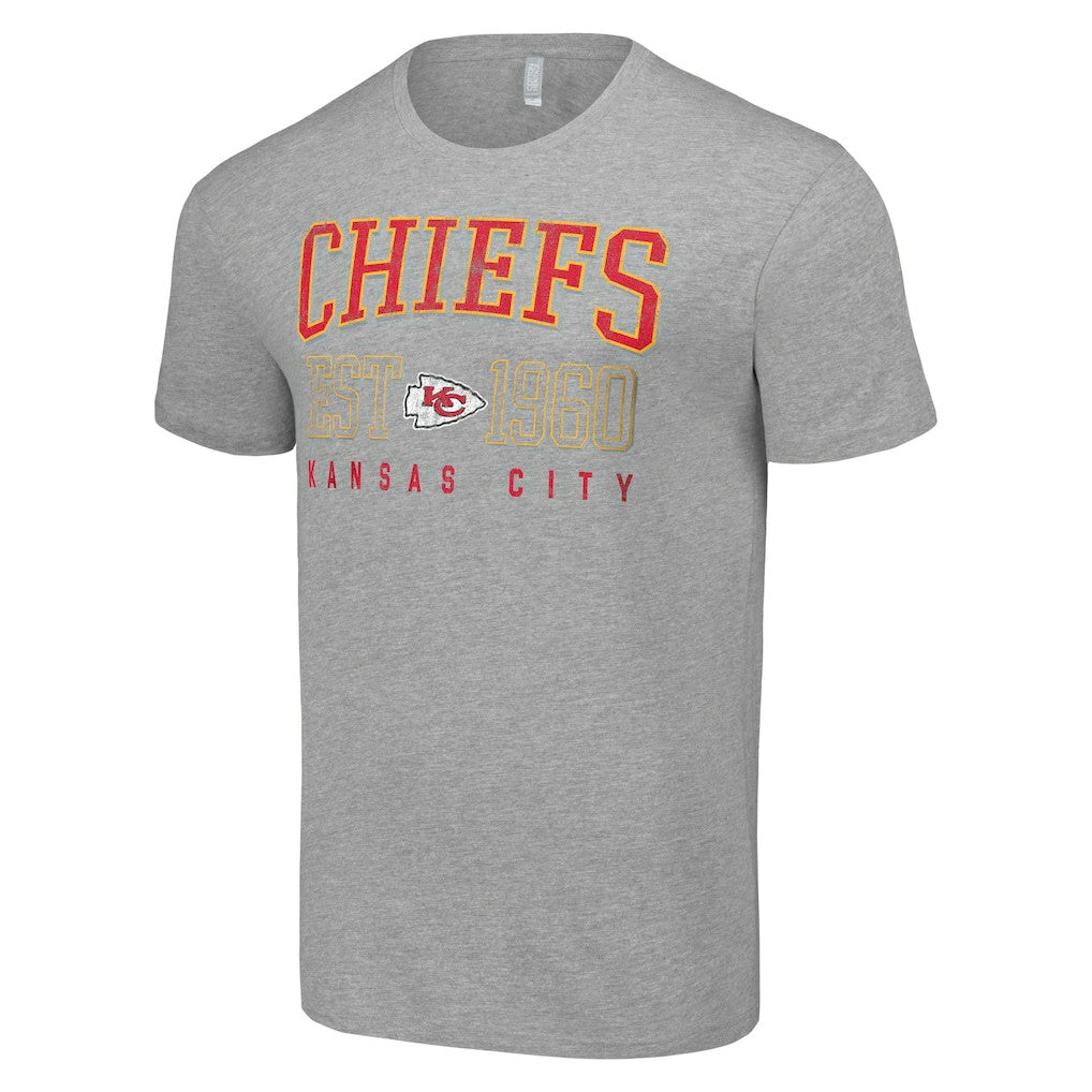 Kansas City Chiefs Starter Throwback Logo T-Shirt - Heather Gray cheap