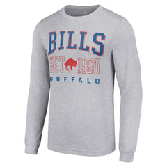 Buffalo Bills Starter Throwback Logo Long Sleeve T-Shirt - Heather Gray for sale