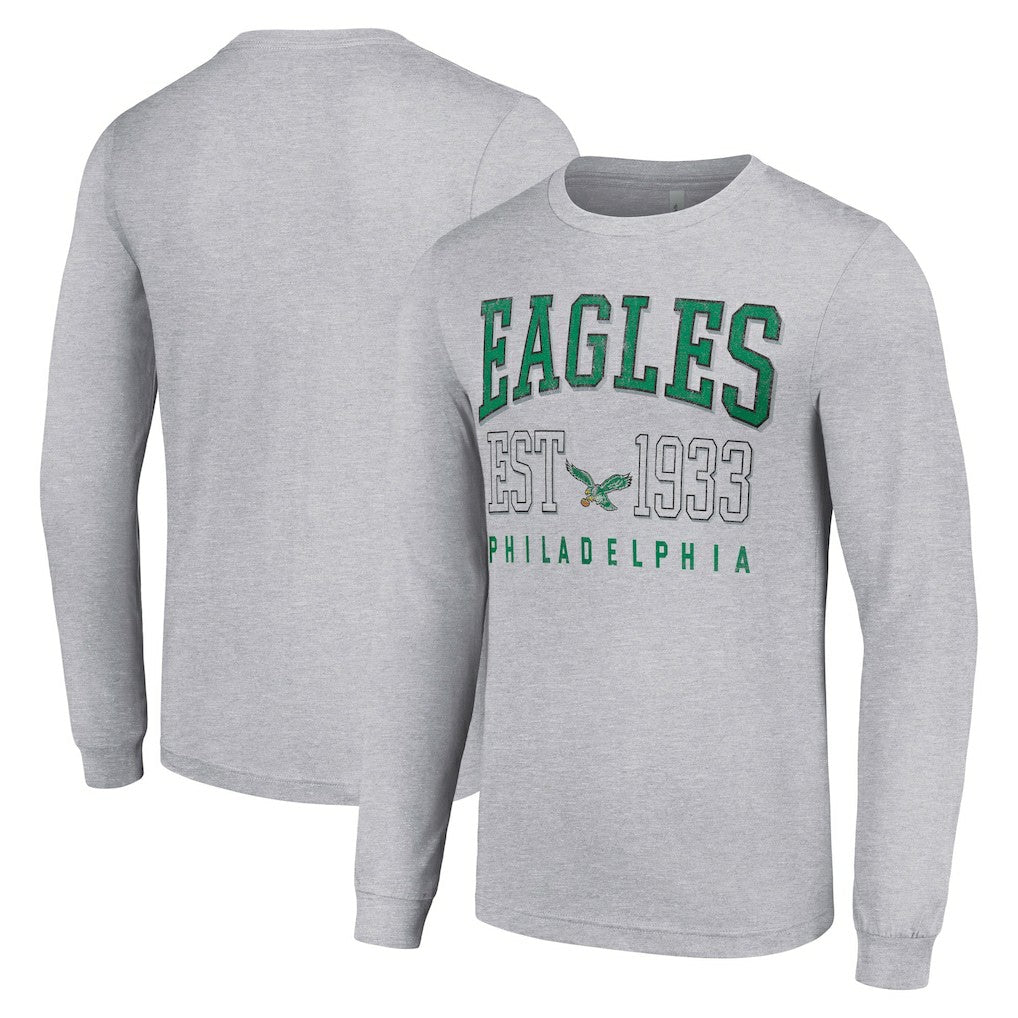 Philadelphia Eagles Starter Throwback Logo Long Sleeve T-Shirt - Heather Gray sale