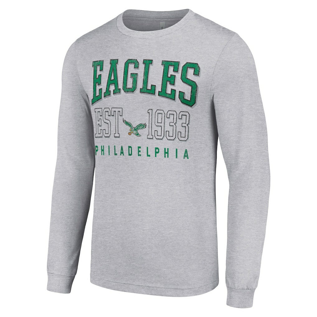 Philadelphia Eagles Starter Throwback Logo Long Sleeve T-Shirt - Heather Gray sale