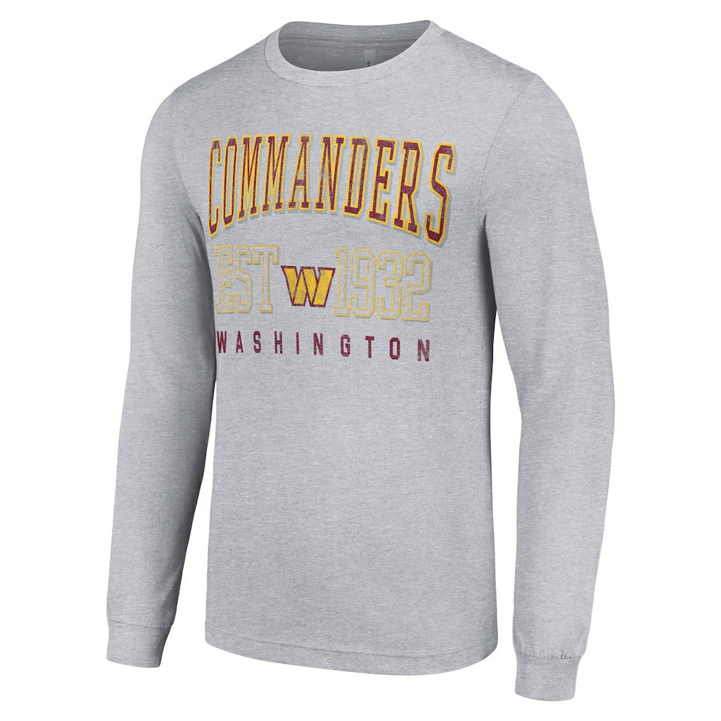 Washington Commanders Starter Throwback Logo Long Sleeve T-Shirt - Heather Gray sale