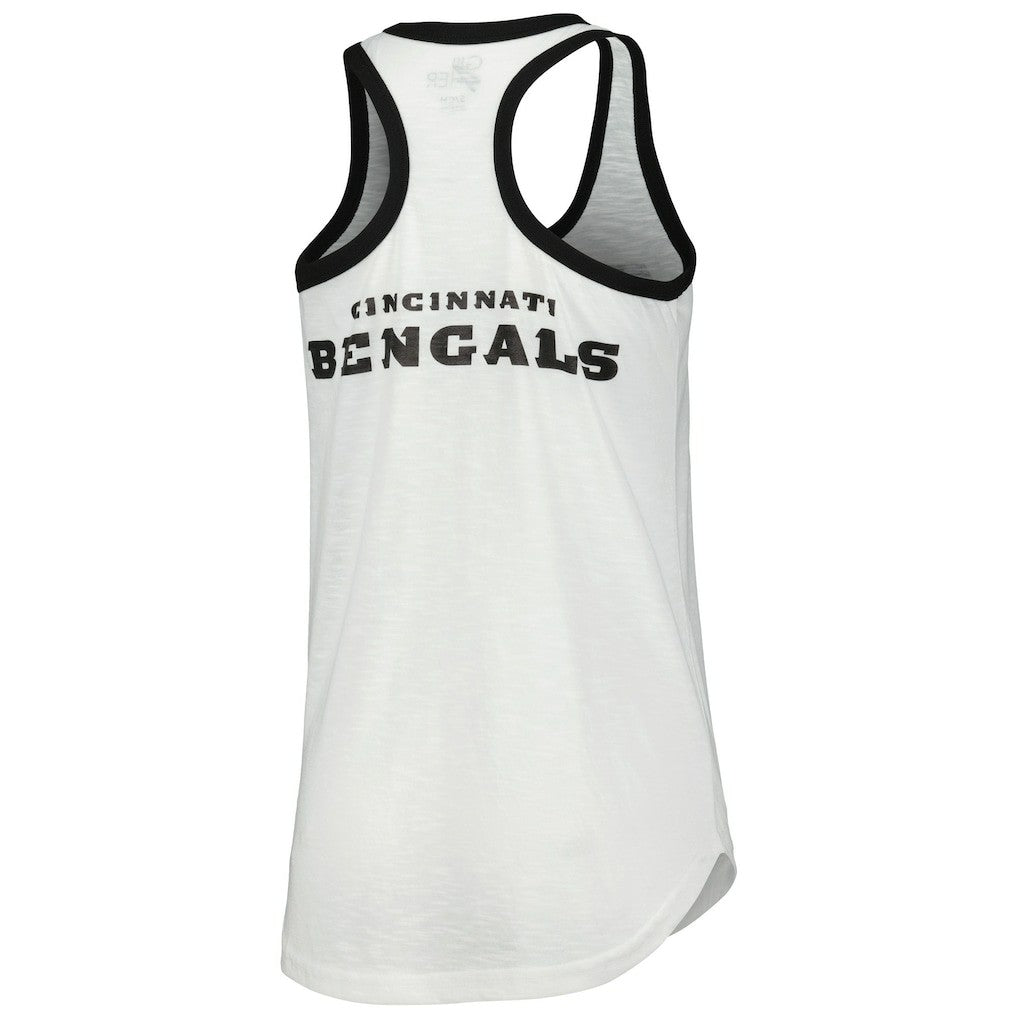 Cincinnati Bengals G-III 4Her by Carl Banks Women's Tater Racerback Tank Top - White on sale