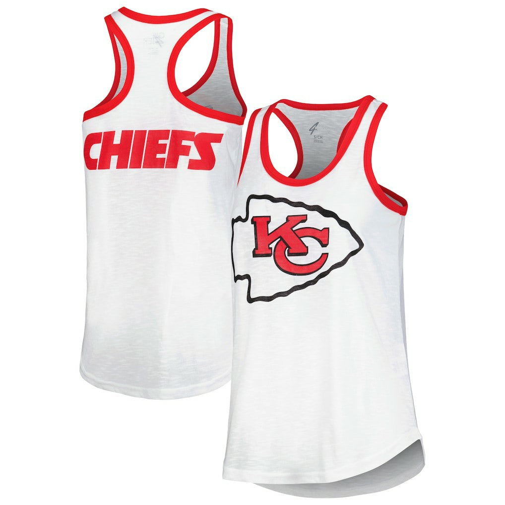 Kansas City Chiefs G-III 4Her by Carl Banks Women's Tater Racerback Tank Top - White for sale