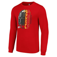 Kansas City Chiefs Starter Half Helmet Logo Long Sleeve T-Shirt - Red online