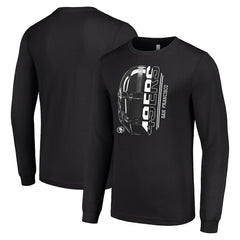 San Francisco 49ers Starter Half Helmet Logo Long Sleeve T-Shirt - Black on sale