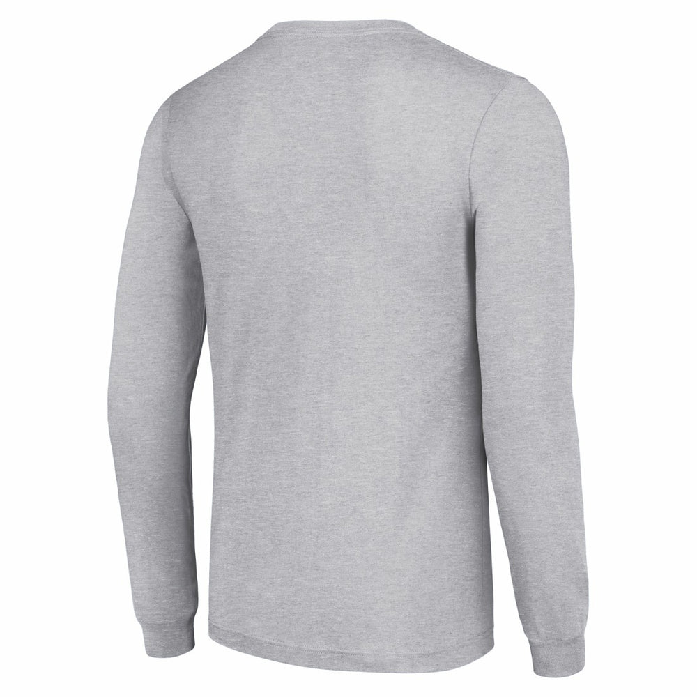 Detroit Lions Starter Half Helmet Logo Long Sleeve Heathered T-Shirt - Heather Gray outlet