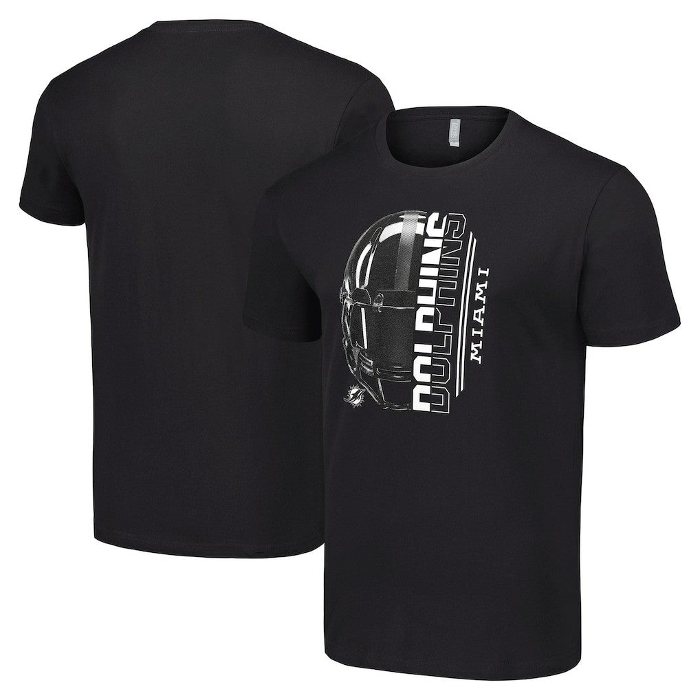 Miami Dolphins Starter Half Helmet Logo T-Shirt - Black on sale