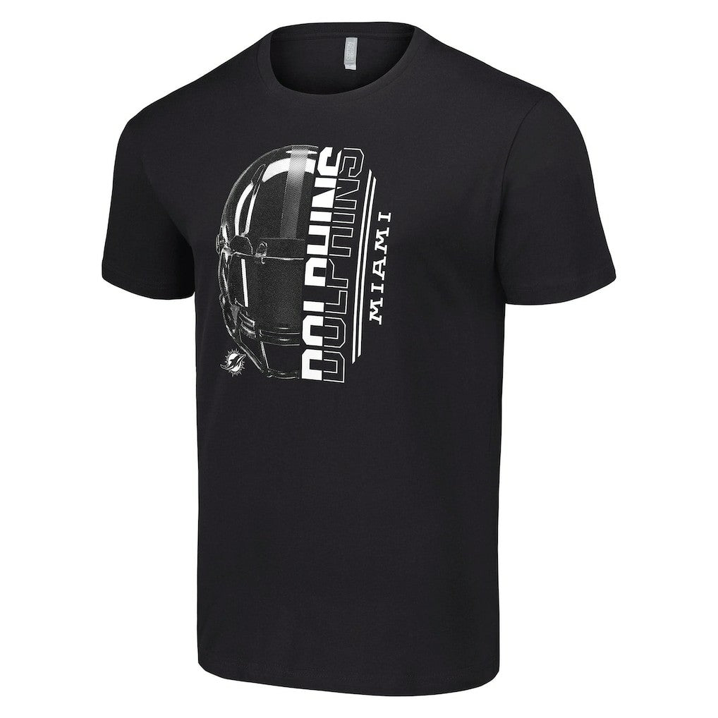 Miami Dolphins Starter Half Helmet Logo T-Shirt - Black on sale