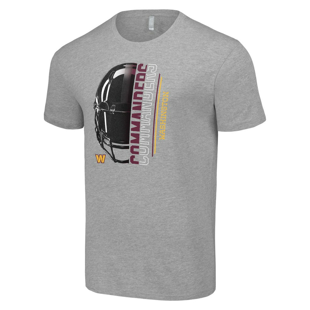Washington Commanders Starter Half Helmet Logo T-Shirt - Heather Gray on sale