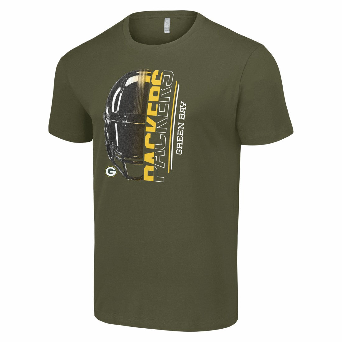 Green Bay Packers Starter Half Helmet Logo T-Shirt - Olive online