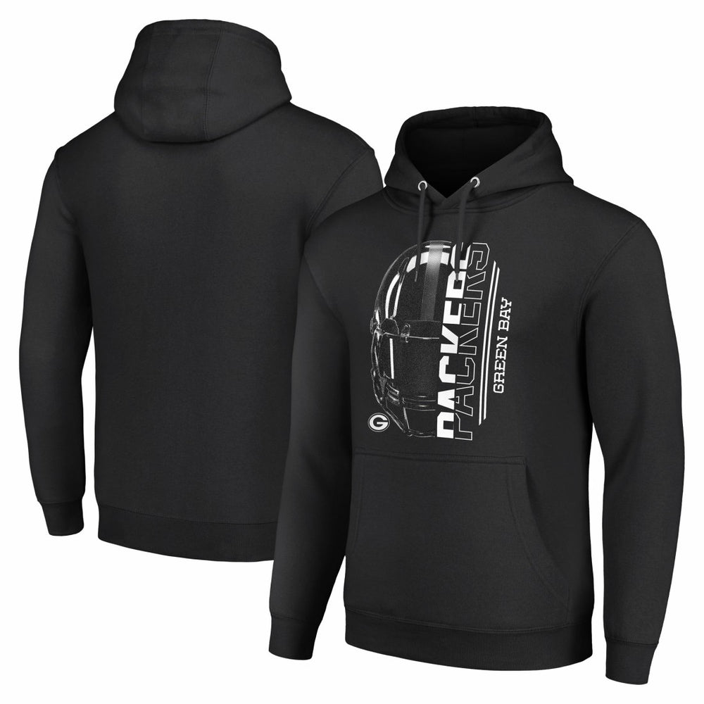 Green Bay Packers Starter Unisex Half Helmet Logo Pullover Hoodie - Black outlet