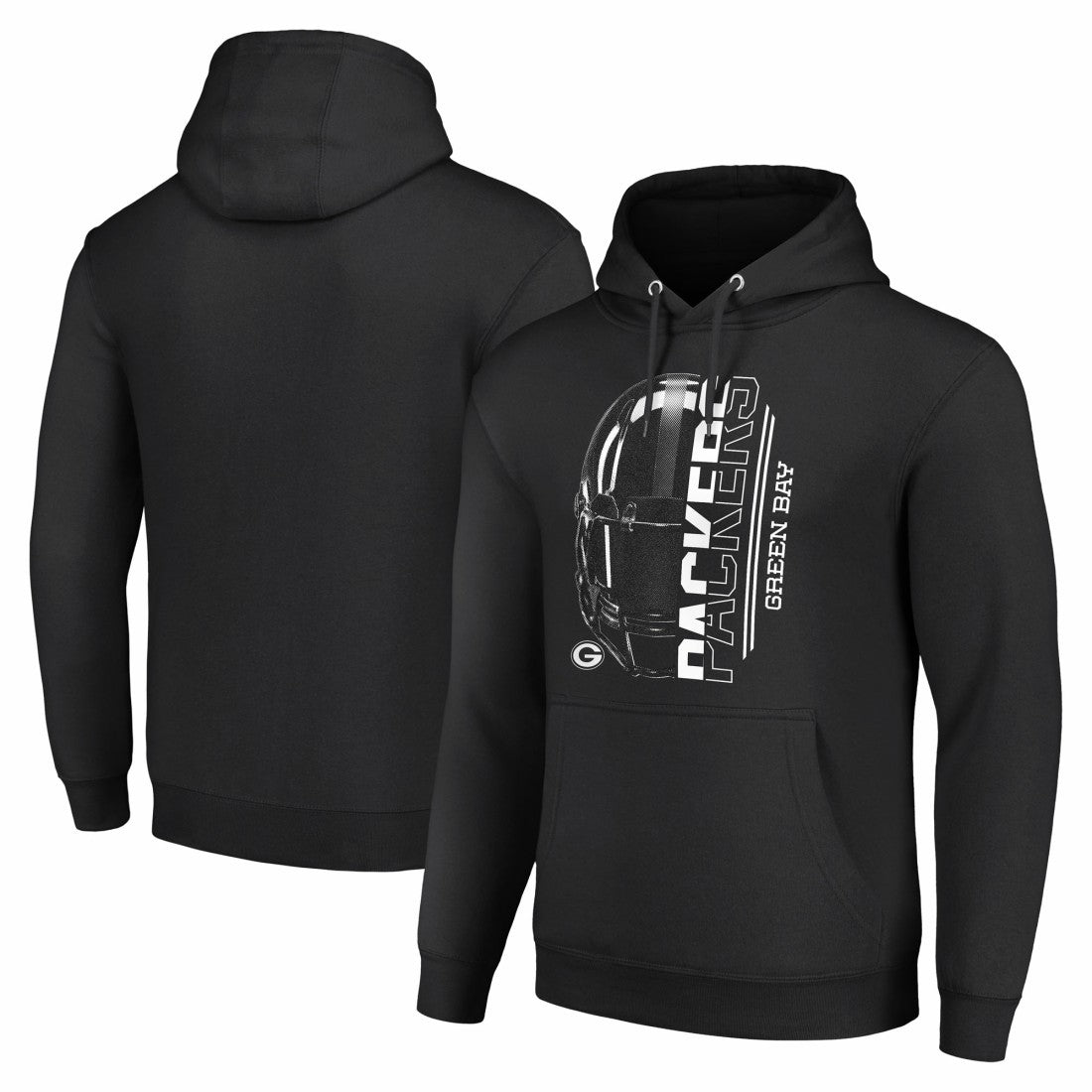 Green Bay Packers Starter Unisex Half Helmet Logo Pullover Hoodie - Black outlet