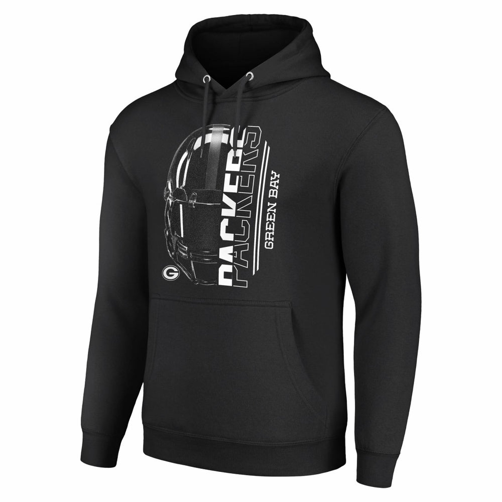 Green Bay Packers Starter Unisex Half Helmet Logo Pullover Hoodie - Black outlet