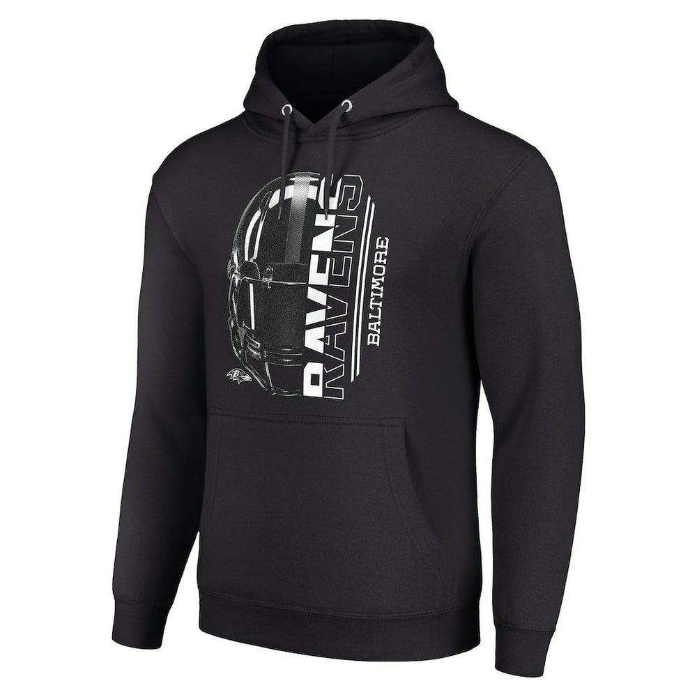 Baltimore Ravens Starter Unisex Half Helmet Logo Pullover Hoodie - Black discount