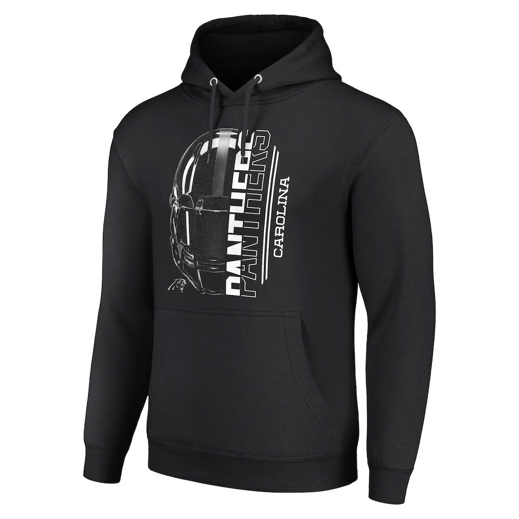 Carolina Panthers Starter Unisex Half Helmet Logo Pullover Hoodie - Black for sale