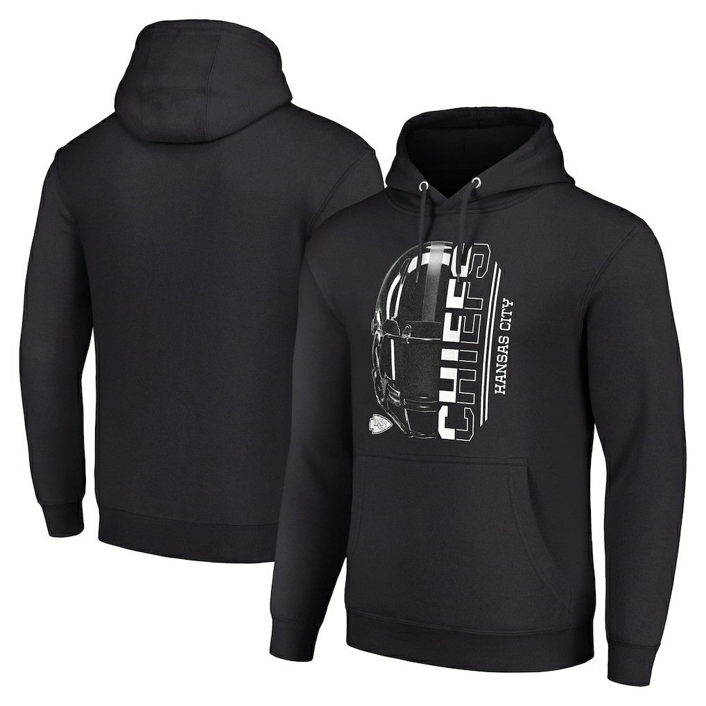 Kansas City Chiefs Starter Unisex Half Helmet Logo Pullover Hoodie - Black sale