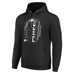 Kansas City Chiefs Starter Unisex Half Helmet Logo Pullover Hoodie - Black sale