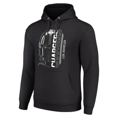 Los Angeles Chargers Starter Unisex Half Helmet Logo Pullover Hoodie - Black discount