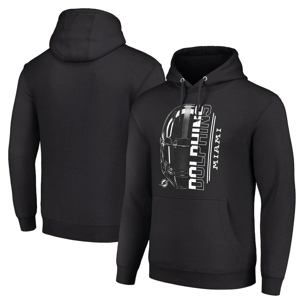 Miami Dolphins Starter Unisex Half Helmet Logo Pullover Hoodie - Black for sale