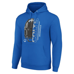 Indianapolis Colts Starter Unisex Half Helmet Logo Pullover Hoodie - Royal for sale