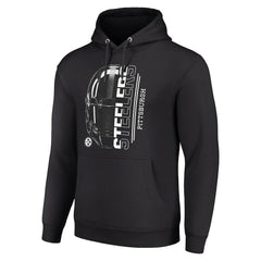 Pittsburgh Steelers Starter Unisex Half Helmet Logo Pullover Hoodie - Black sale