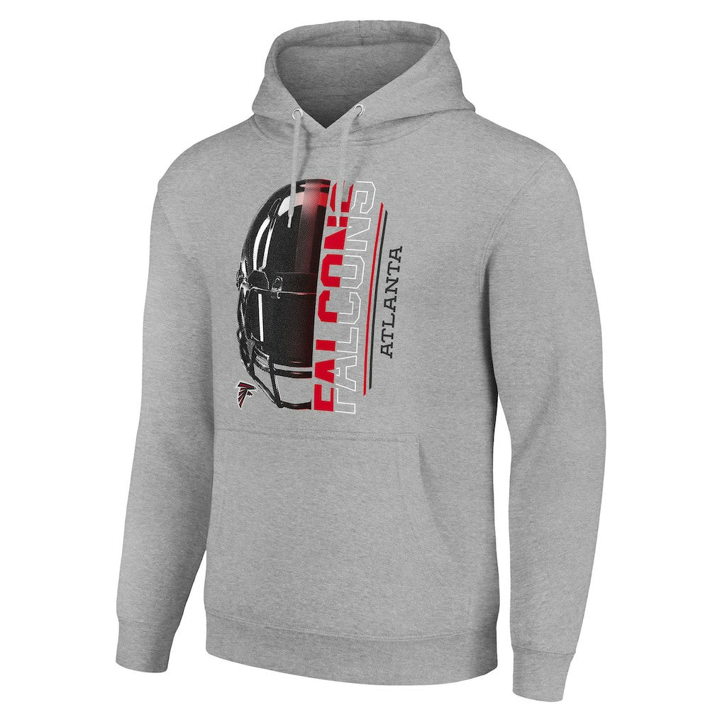 Atlanta Falcons Starter Unisex Half Helmet Logo Pullover Hoodie - Heather Gray sale