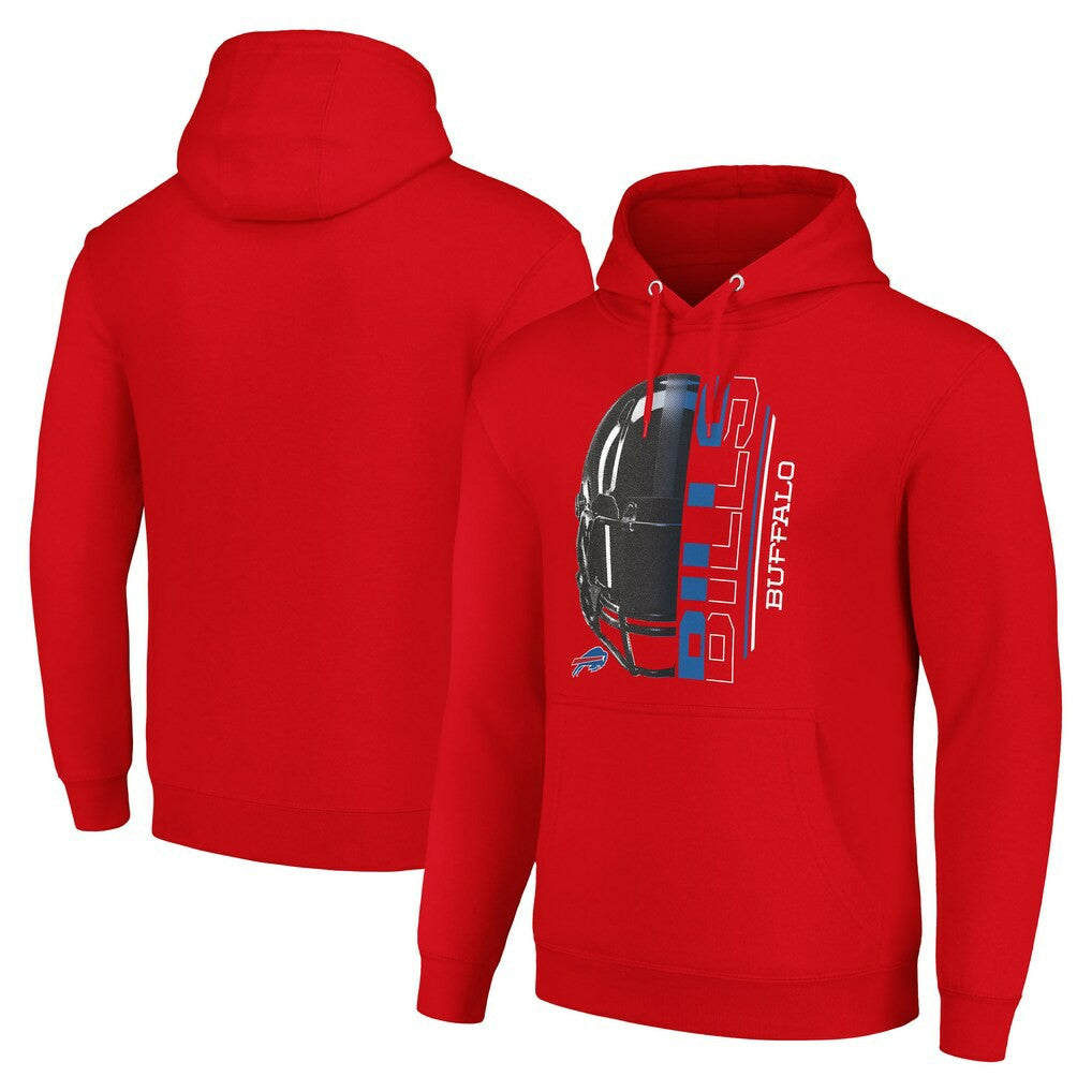 Buffalo Bills Starter Unisex Half Helmet Logo Pullover Hoodie - Red for sale