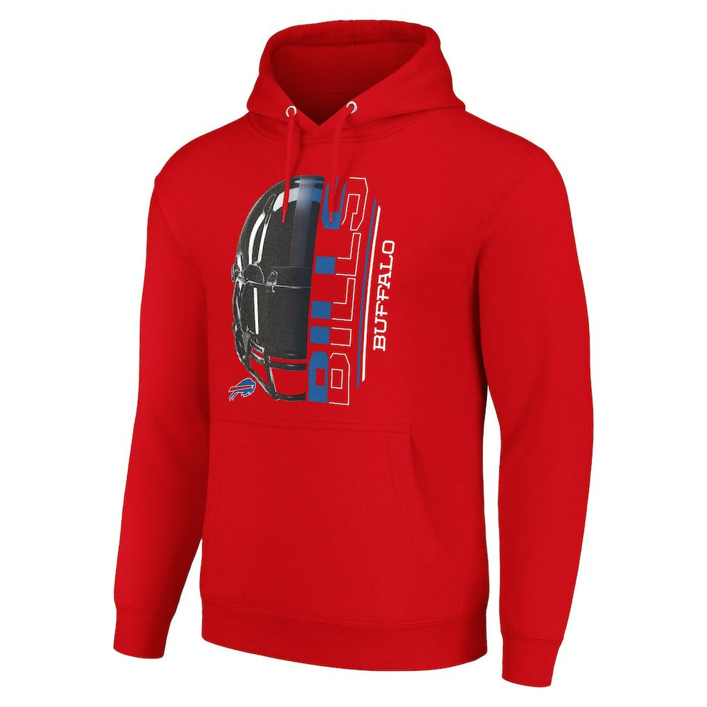 Buffalo Bills Starter Unisex Half Helmet Logo Pullover Hoodie - Red for sale
