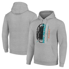 Miami Dolphins Starter Unisex Half Helmet Logo Pullover Hoodie - Heather Gray outlet