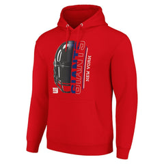 New York Giants Starter Unisex Half Helmet Logo Pullover Hoodie - Red on sale