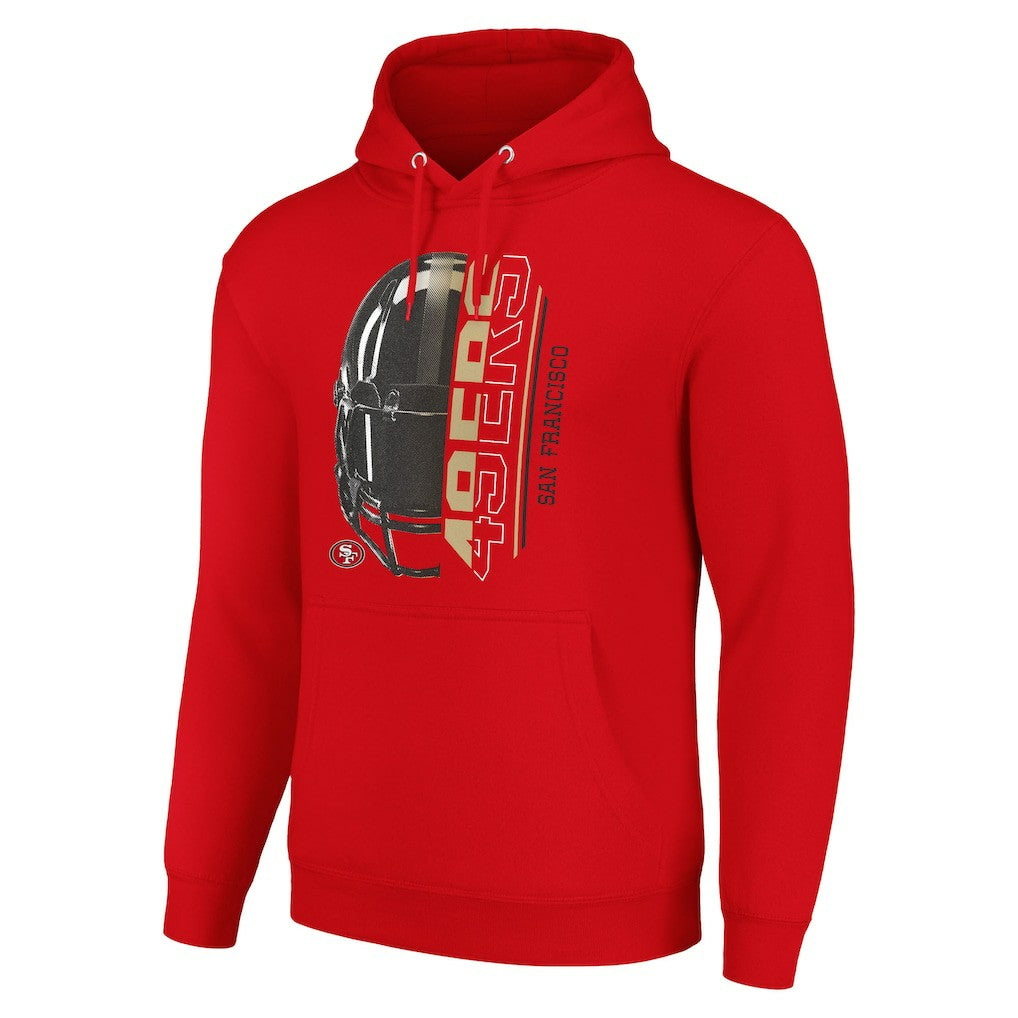 San Francisco 49ers Starter Unisex Half Helmet Logo Pullover Hoodie - Scarlet on sale