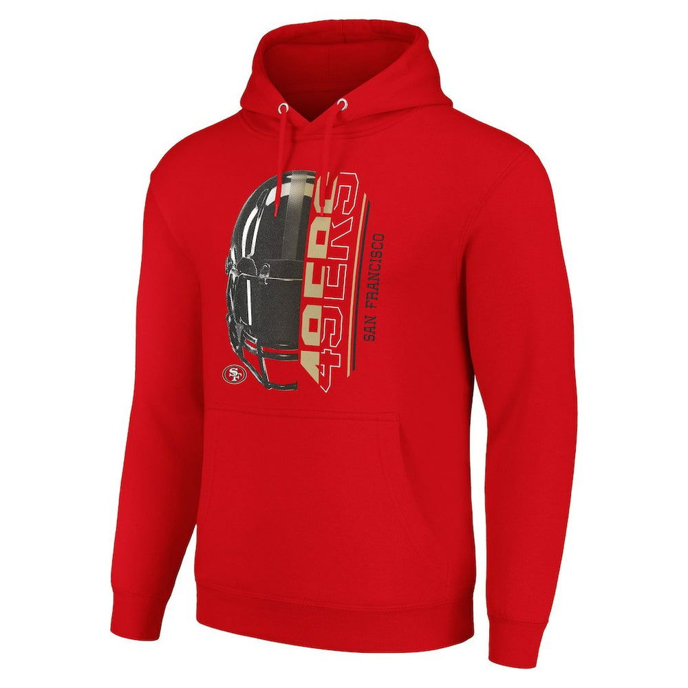 San Francisco 49ers Starter Unisex Half Helmet Logo Pullover Hoodie - Scarlet on sale