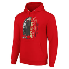 San Francisco 49ers Starter Unisex Half Helmet Logo Pullover Hoodie - Scarlet on sale