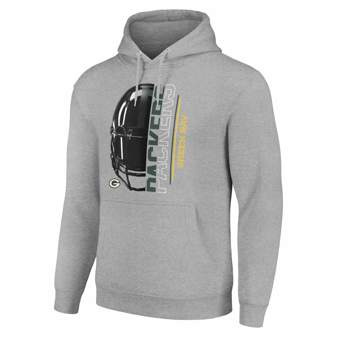 Green Bay Packers Starter Unisex Half Helmet Logo Pullover Hoodie - Heather Gray online