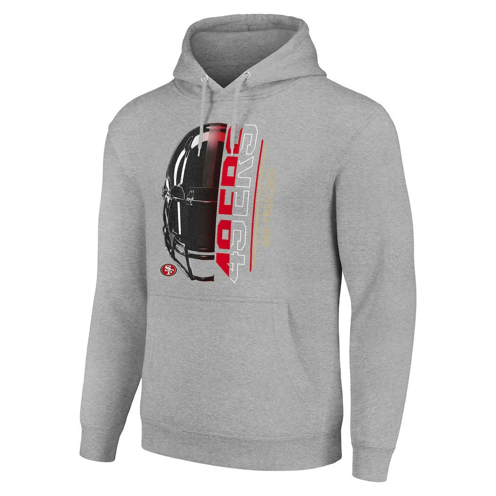 San Francisco 49ers Starter Unisex Half Helmet Logo Pullover Hoodie - Heather Gray outlet