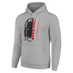 San Francisco 49ers Starter Unisex Half Helmet Logo Pullover Hoodie - Heather Gray outlet