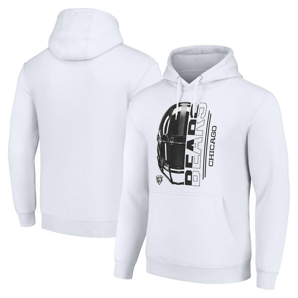 Chicago Bears Starter Unisex Half Helmet Logo Pullover Hoodie - White for sale