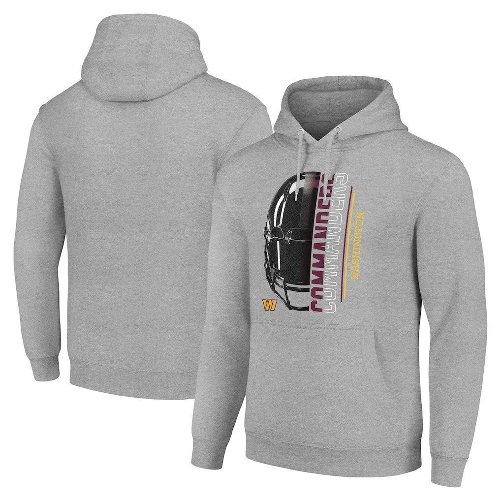 Washington Commanders Starter Unisex Half Helmet Logo Pullover Hoodie - Heather Gray cheap