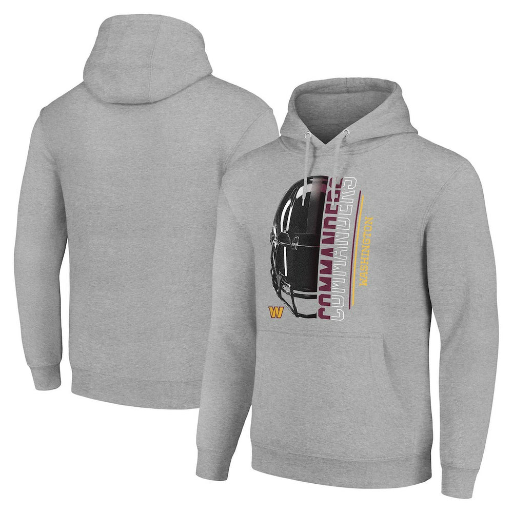 Washington Commanders Starter Unisex Half Helmet Logo Pullover Hoodie - Heather Gray cheap