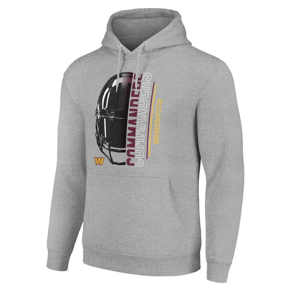 Washington Commanders Starter Unisex Half Helmet Logo Pullover Hoodie - Heather Gray cheap