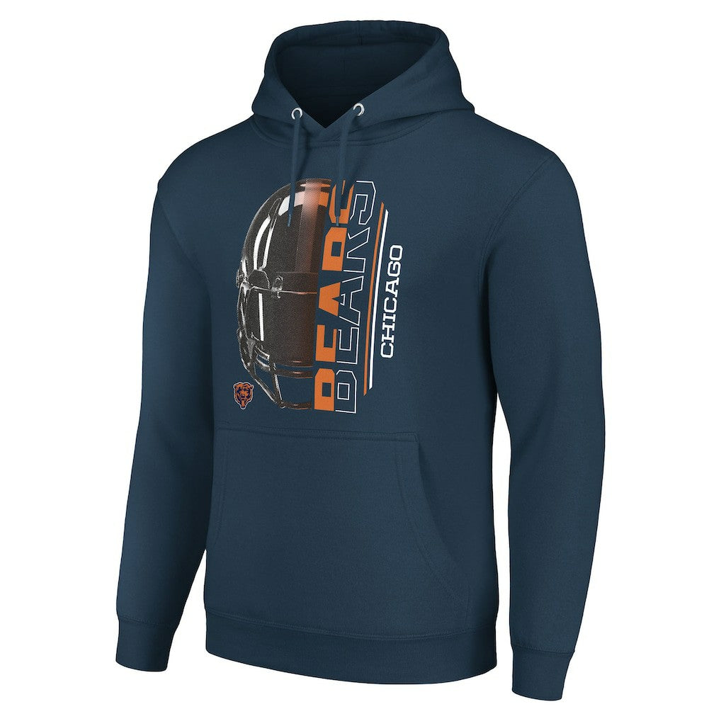Chicago Bears Starter Unisex Half Helmet Logo Pullover Hoodie - Navy discount