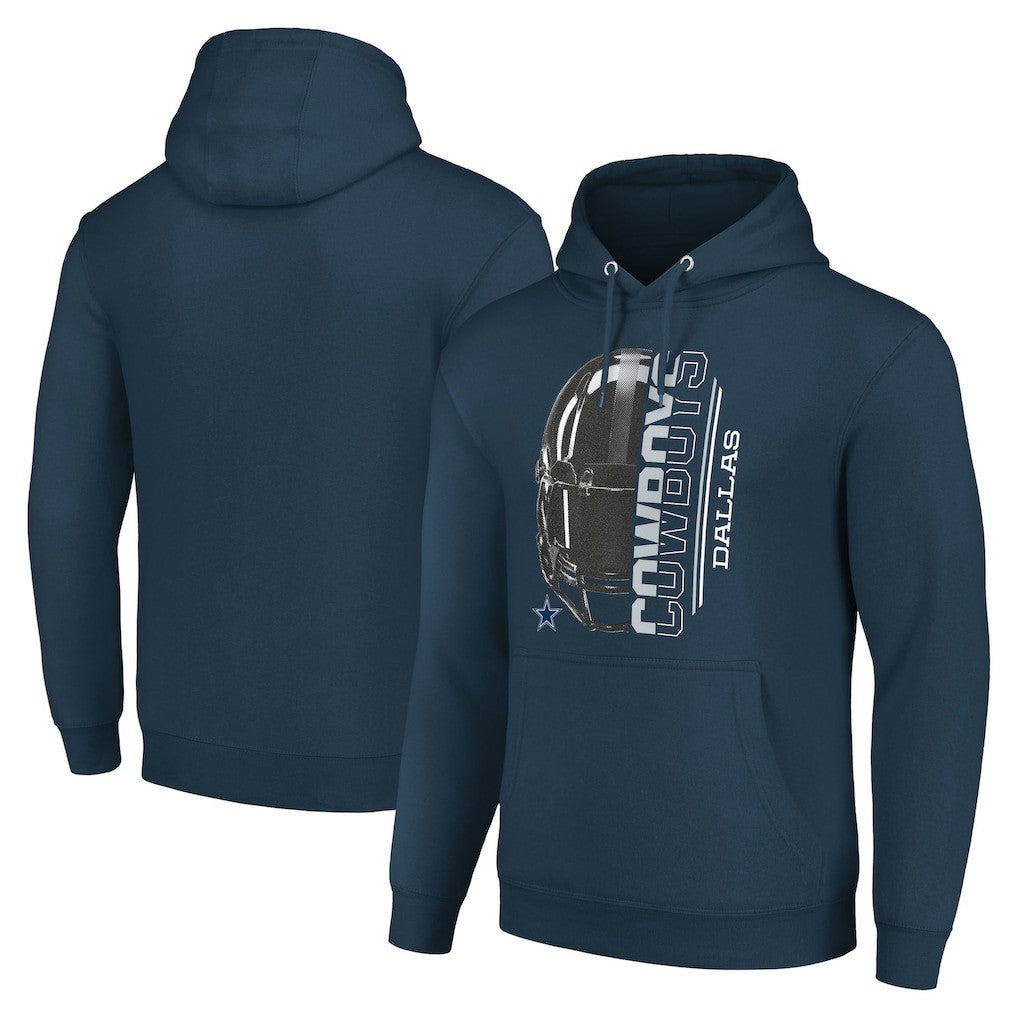 Dallas Cowboys Starter Unisex Half Helmet Logo Pullover Hoodie - Navy for sale